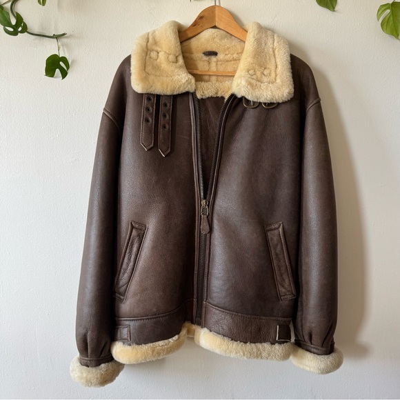 Vintage Sawyer of Napa Men's Leather Sheepskin Jacket - Picture 10 of 10